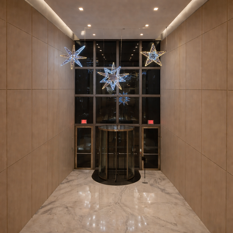 Large 2D Star 3, LED Lit, 4'11"