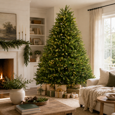 Montauk Fir Supreme Christmas Tree w/LED Lit, Warm White, 7.5'