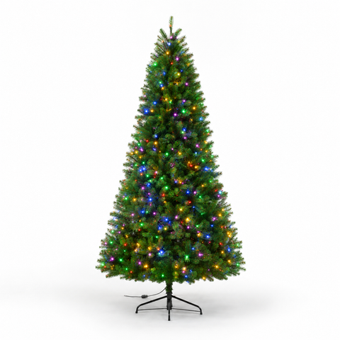 Slim Montauk Fir Christmas Tree w/LED Dual Color Twinkle lights, 7.5'
