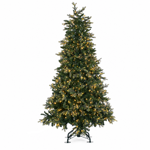 Hinged Artificial Christmas Tree, LED Lit, Warm White (3ft to 9ft)