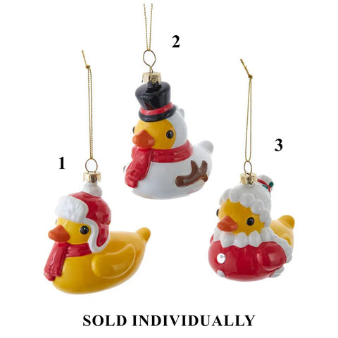Knit Duck Ornaments, 3.5" (3 styles - sold individually)
