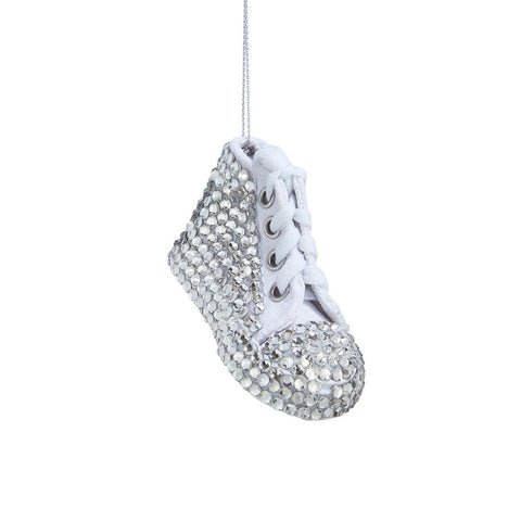 Bedazzled™ Silver Sneaker Ornament, 3" (2 styles - sold individually)