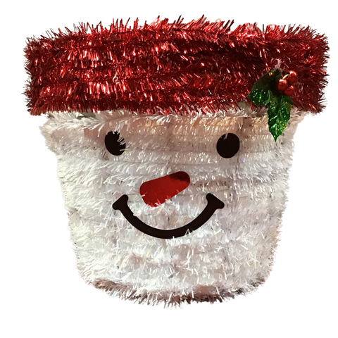 3D Santa or Snowman Bucket 12" H
