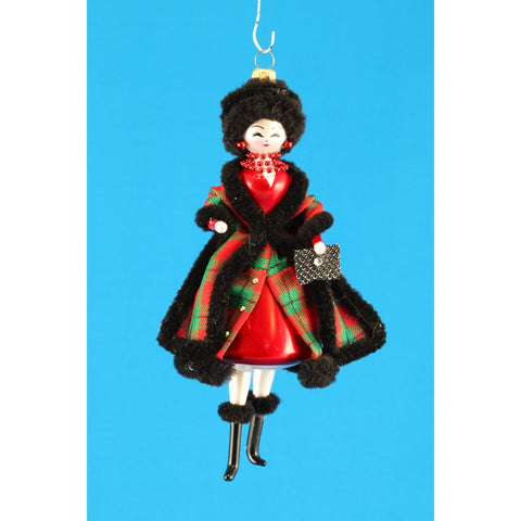 Maxine Fashion Lady Glass Ornament