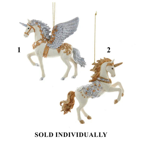 Celestial Unicorn & Pegasus Ornaments, 5" (2 styles - sold individually)