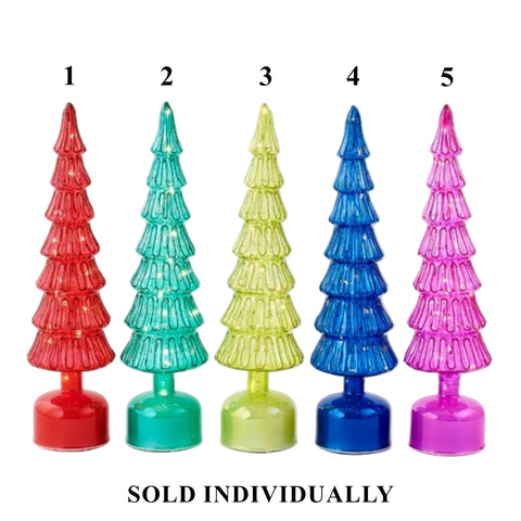 Revolving Glass Tree w/LED Lights, 16" (5 styles - sold individually)