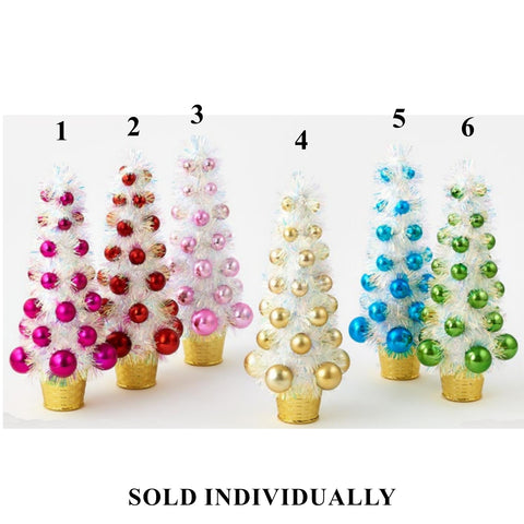 Colorful Iridescent Tinsel Tree, 16" (6 styles - sold individually)