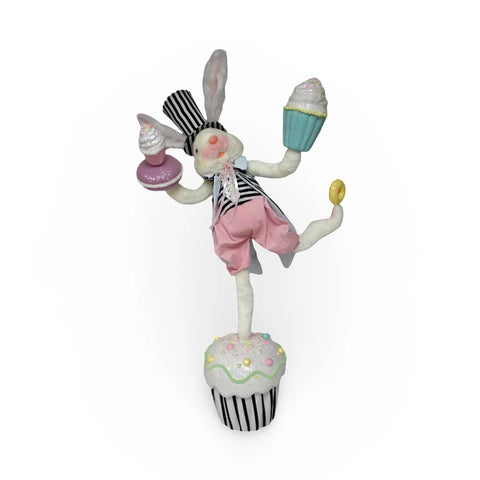 Mr. Dancing Bunny On Cupcake Figurine, 35"