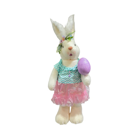 Rabbit Girl W/ Egg Figurine, 34"