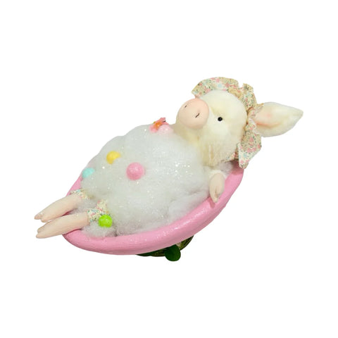 Pig In Bubble Bath Figurine, 14 x 8.5"
