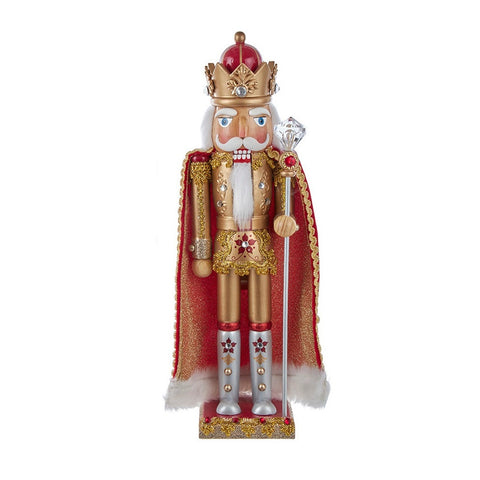 Champagne Gold & Garnet Red Nutcracker, 15" (2 styles - sold individually)