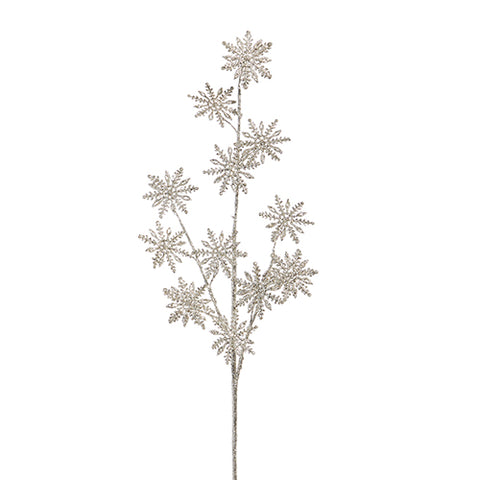 30" Glittered Snowflake Spray