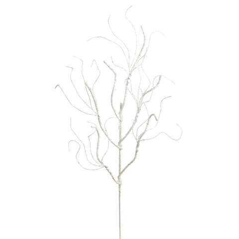 Glittered White Branch, 30"