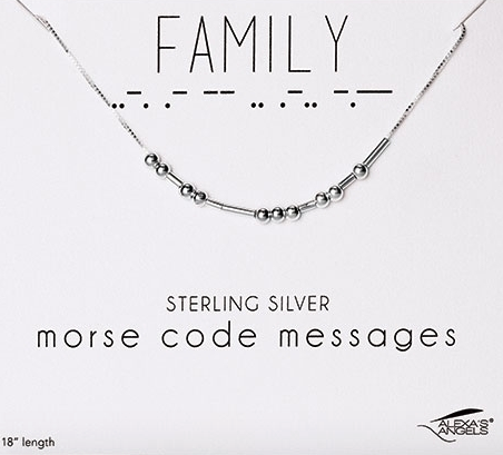 18 Inch Morse Code Necklace "Family"