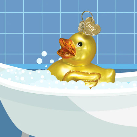 Rubber Ducky Ornament, 2"