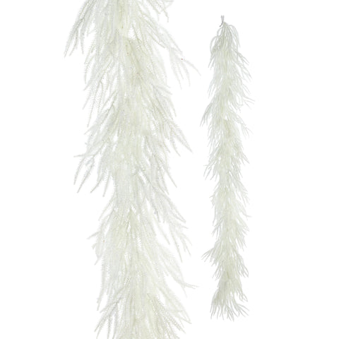 Iced White Pine Garland, 6.5'