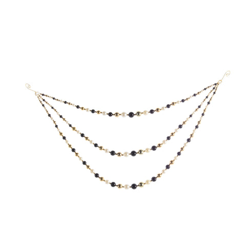 Black, White and Pearl Swag Garland, 25"