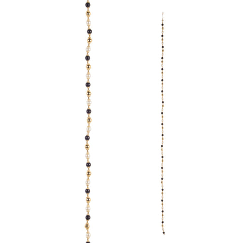 Black, White and Pearl Garland, 5'