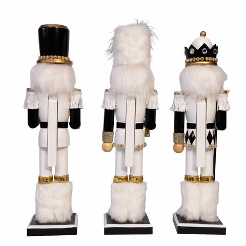 Black, White & Gold Nutcracker Figurines, 15" (3 styles - sold individually)