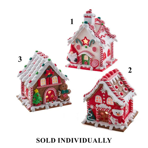 6" Battery Operated LED Gingerbread House Table Pieces (sold individually)