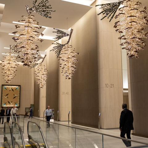 Large Pine Cone Decoration, LED Lit, 126"