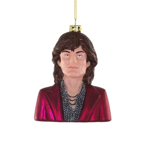 Glass Mick Jagger Ornament, 4.5"