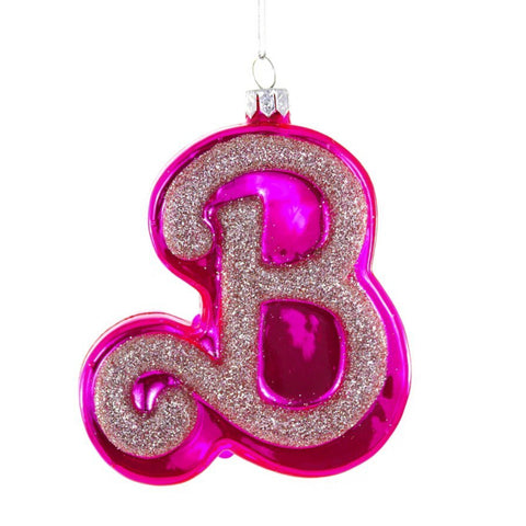 Pink B Ornament