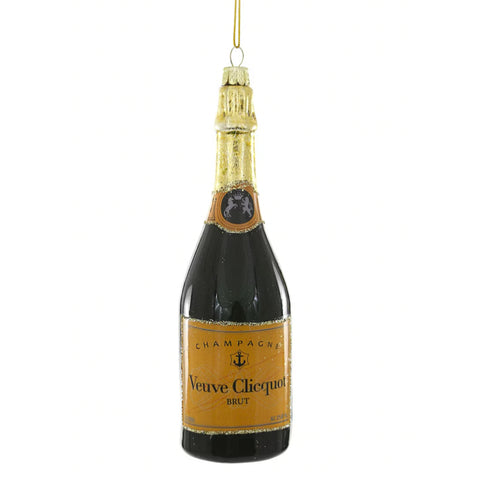 Champagne Brut Glass Ornament, 6"H