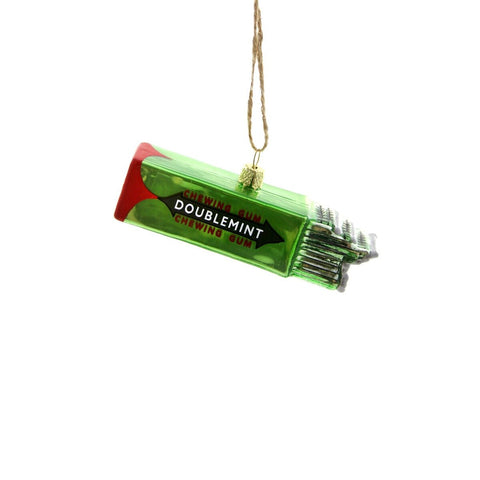 Glass Chewing Gum Ornament, 3.75"
