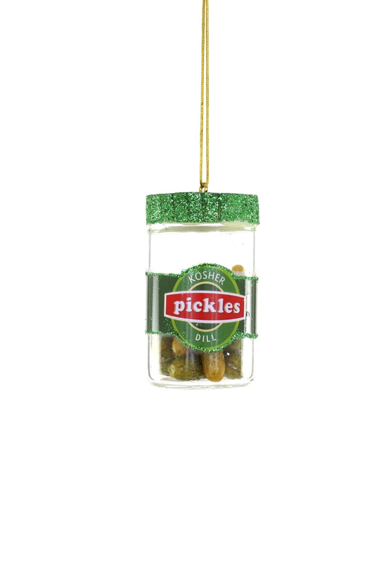Cody Foster Glass Kosher Dill Pickles Jar Ornament