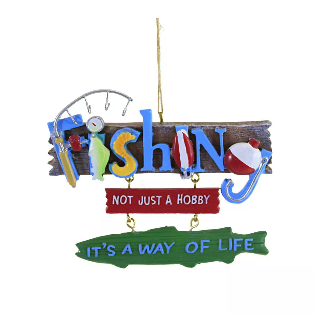 4.5" Resin Fishing Ornament