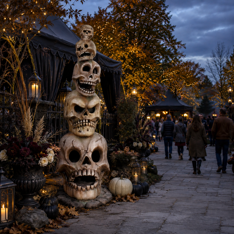 Giant 5 Moods Skull Pillar, 93"