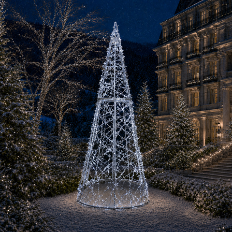 Lighted Cone Struct, Cool White, 12 ft. (370CM)