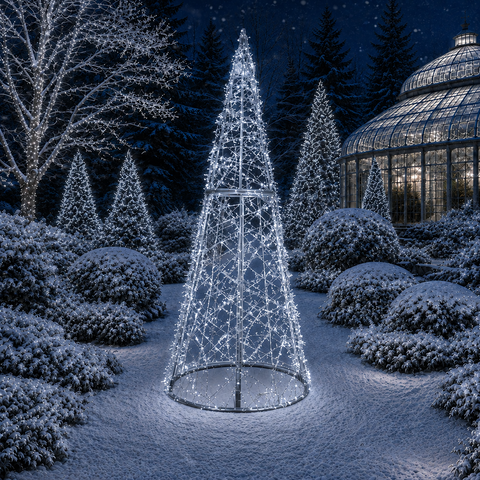 Lighted Cone Struct, Cool White, 12 ft. (370CM)