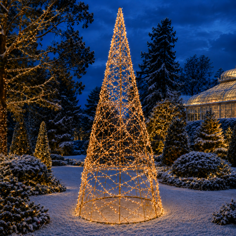Giant Christmas Cone Struct Tree, LED Lit (Warm White), 18ft