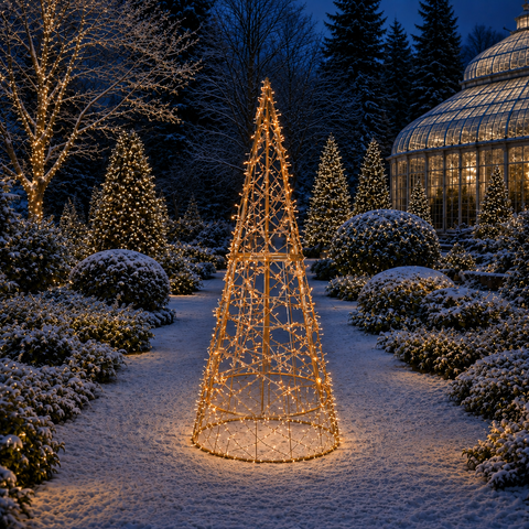 Giant Christmas Cone Struct Tree, LED Lit (Warm White), 9ft