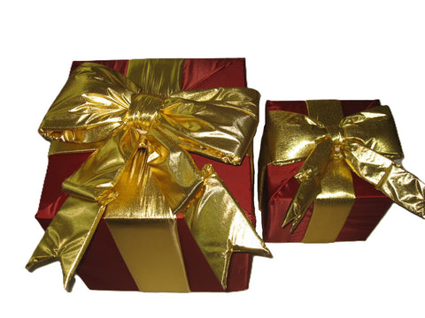 Gift Box with Gold Bow, various sizes and colors