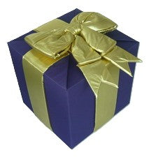 Gift Box with Gold Bow, various sizes and colors