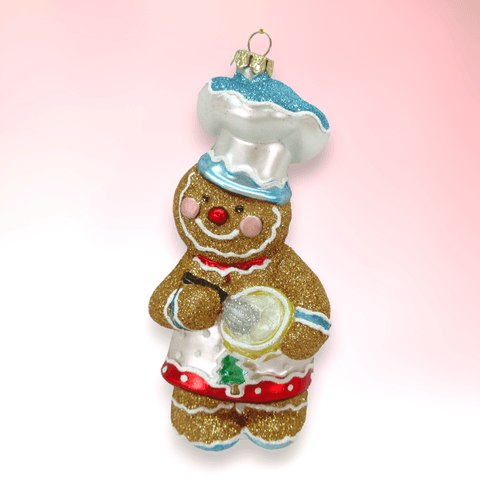 Gingerbread Boy w/ Bowl Ornament