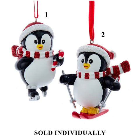 Skating & Skiing Penguin Ornaments (2 styles - sold individually)