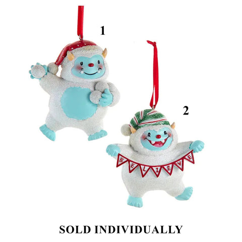 Yeti Ornaments, 3.25" (2 styles - sold individually)