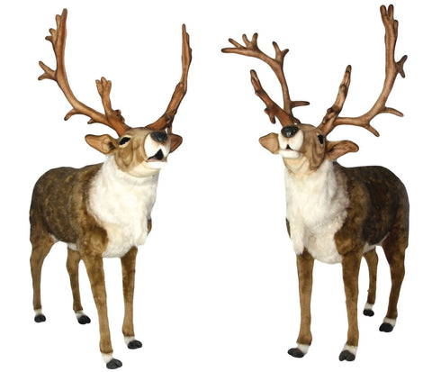 2 Pcs Nordic Reindeer 165cm Tall, Animatronic