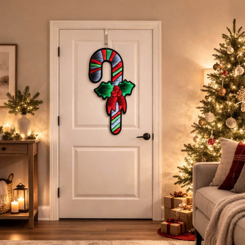 Hanging Candy Cane Infinity Light, Acrylic w/UL Plug, 35"