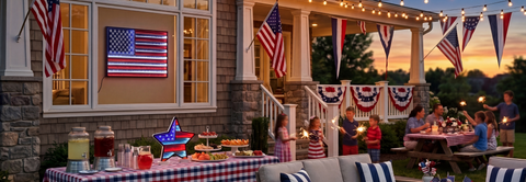 30% Off Lighted USA Flags