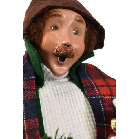 Ornament Family Man Caroler Figurine, 13"
