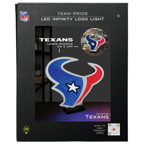 Houston Texans LED Infinity Logo Light, Acrylic, w/UL Plug, 15.5"
