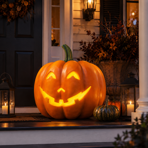 Huge Pumpkin Figure w/Lights, 31"