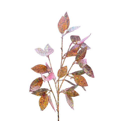 Sequin Laurel Spray, 33.5" (Pink Gold)