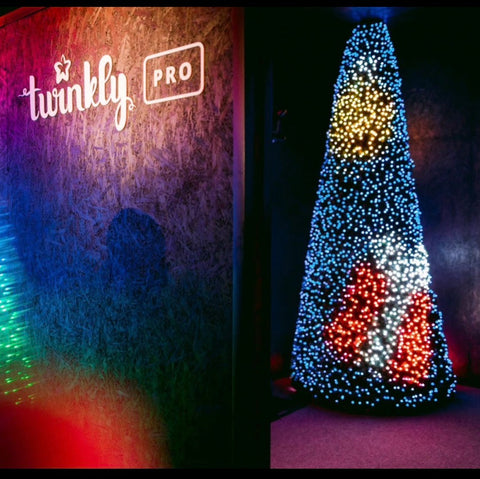 Twinkly Pro-MAX Cone Tree, 12-Foot-Tall, RGB LEDs, Green Foliage