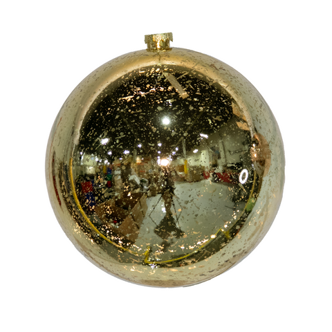 Shatterproof Plastic Gold Mercury Ball Ornament, 4" (100MM)